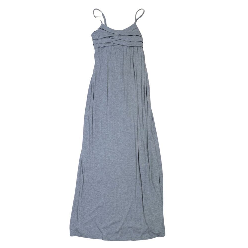 2/$30 Casual Minimalist Gray Long Maxi Dress Small Sleeveless Coastal Capsule